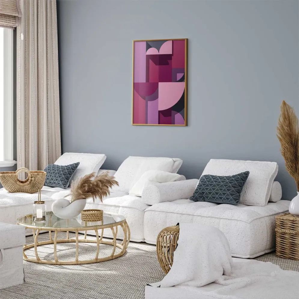 Plakat abstrakcyjne home 21 x 30 cm z ramą złotą | MIRAT. kolekcja a-A-0560-ao-a