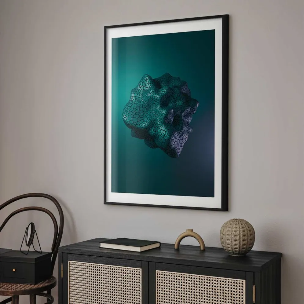 Plakat Gamma 60x90 cm z ramą czarną z marginesem | MIRAT.