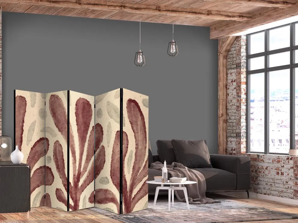 Parawan akustyczny Tła i desenie 225 x 172 cm Beżowy