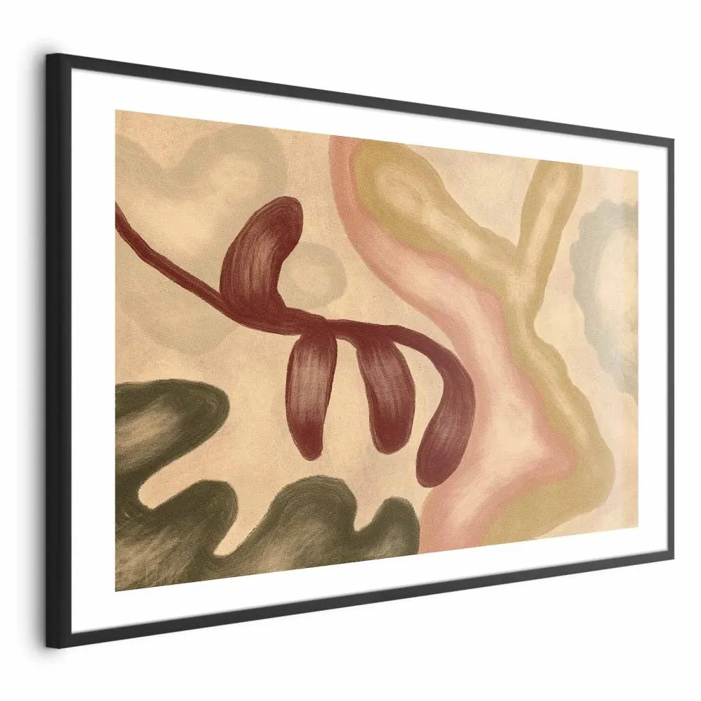 Plakat Kolorowe kształty 60x40 cm z ramą czarną z marginesem | MIRAT.