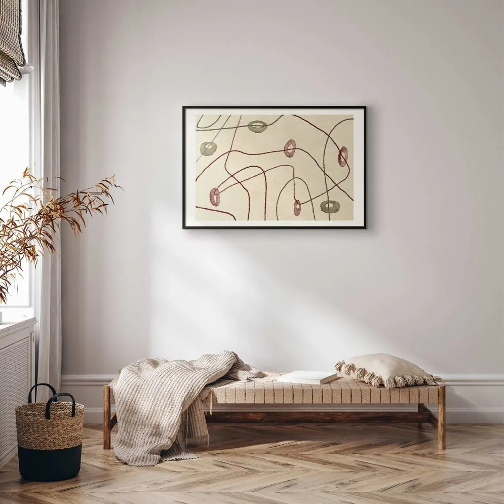 Plakat Kształty 30x21 cm z ramą czarną z marginesem | MIRAT.