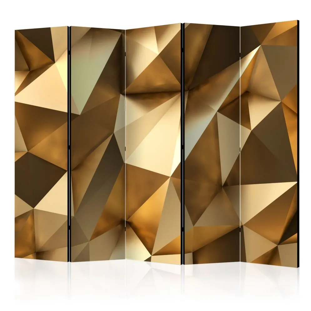 Parawan dwustronny 3D 225 x 172 cm Brązowy