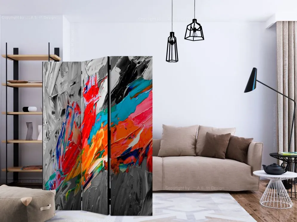 Parawan akustyczny Abstrakcje 135 x 172 cm Brązowy