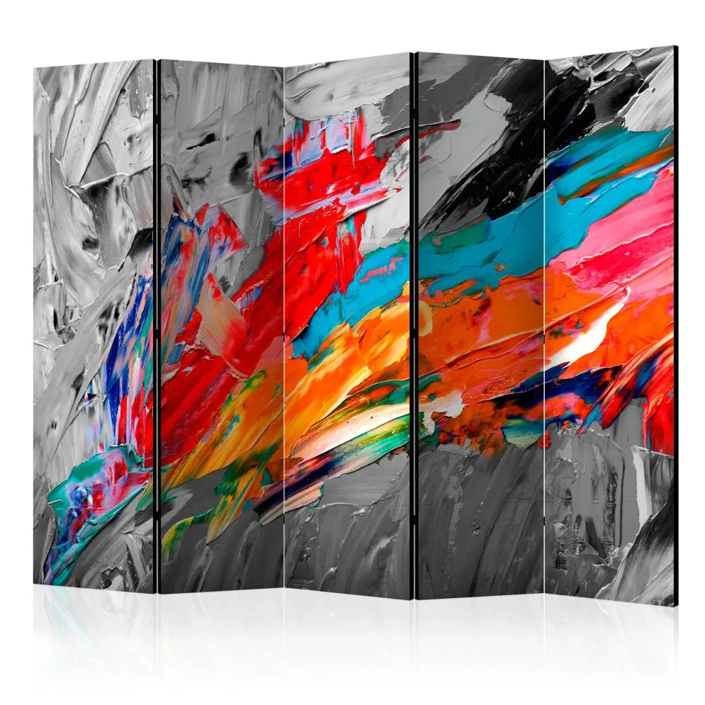 Parawan jednostronny Abstrakcje 225 x 172 cm Czerwony