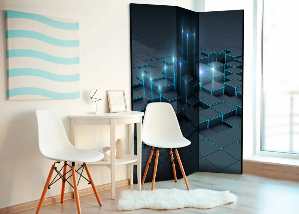 Parawan akustyczny 3D 135 x 172 cm Niebieski