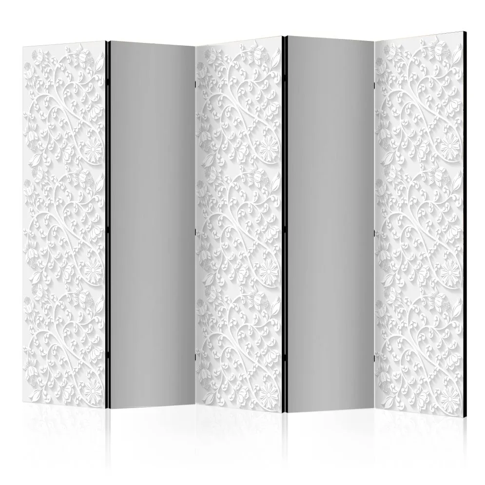 Parawan dwustronny Tła i desenie 225 x 172 cm Czarny