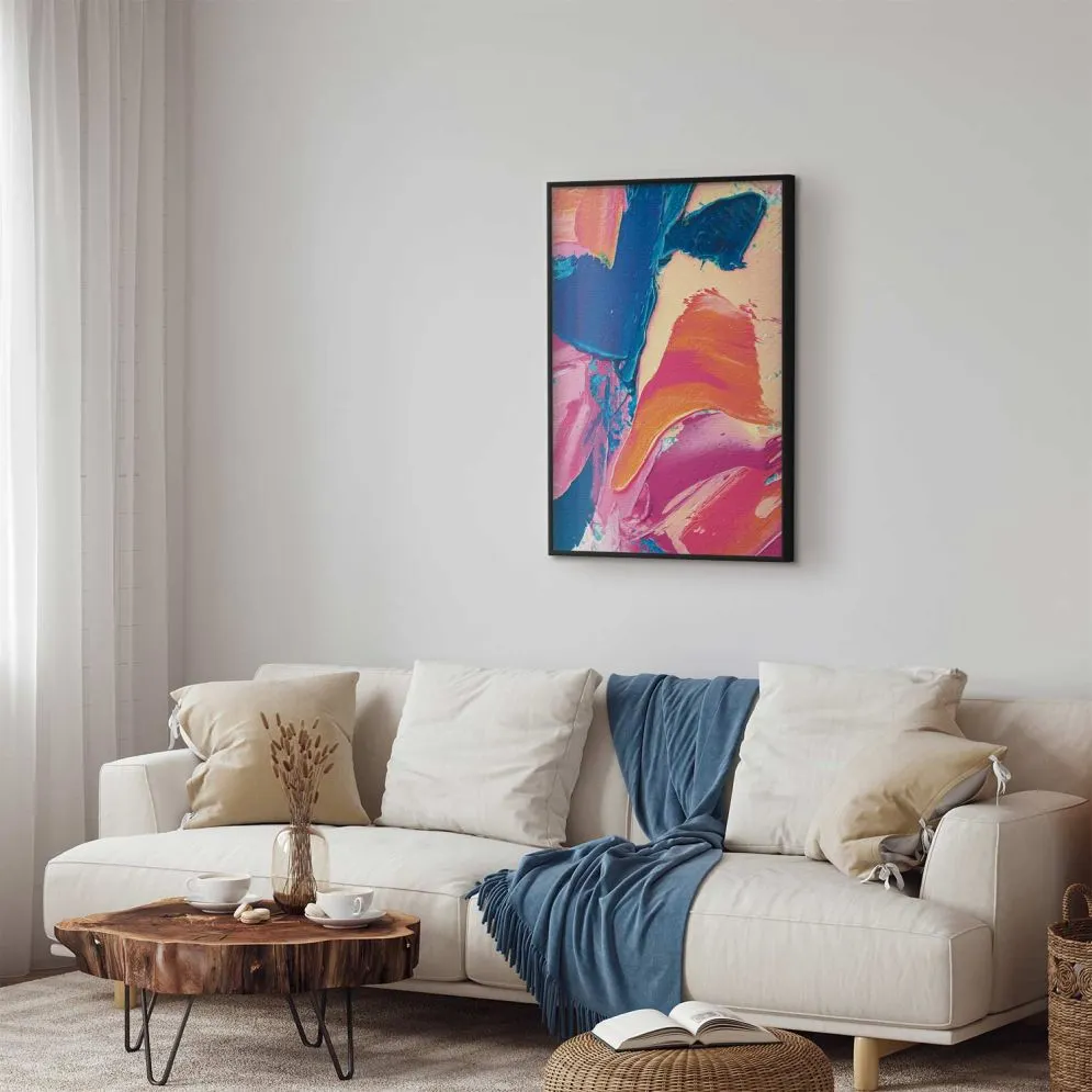 Plakat Kolorowa Ekspresja 21x30 cm z ramą czarną bez marginesu | MIRAT.