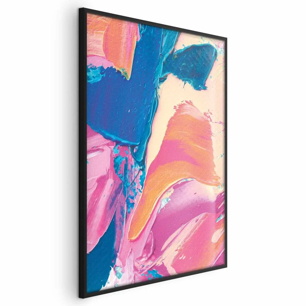 Plakat Kolorowa Ekspresja 21x30 cm z ramą czarną bez marginesu | MIRAT.