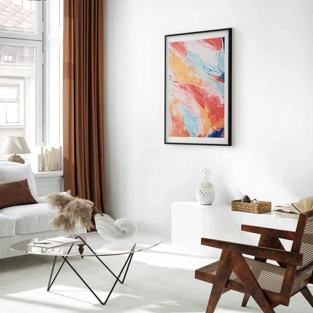 Plakat Kolorowa Harmonia 21x30 cm z ramą czarną z marginesem | MIRAT.