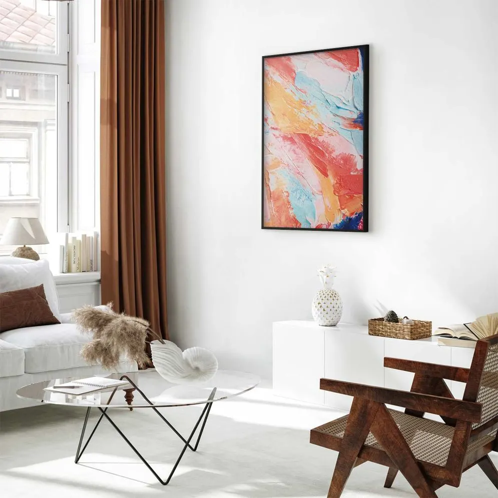 Plakat Kolorowa Harmonia 21x30 cm z ramą czarną bez marginesu | MIRAT.