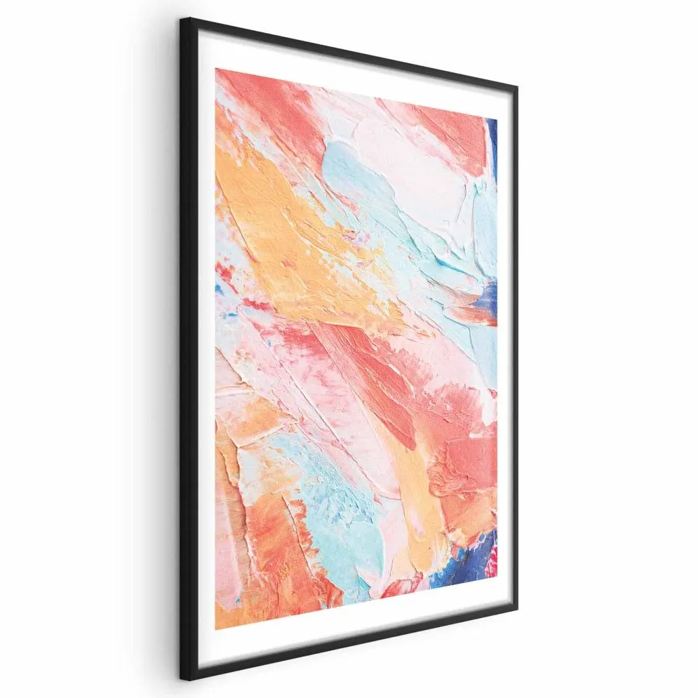 Plakat Kolorowa Harmonia 21x30 cm z ramą czarną z marginesem | MIRAT.