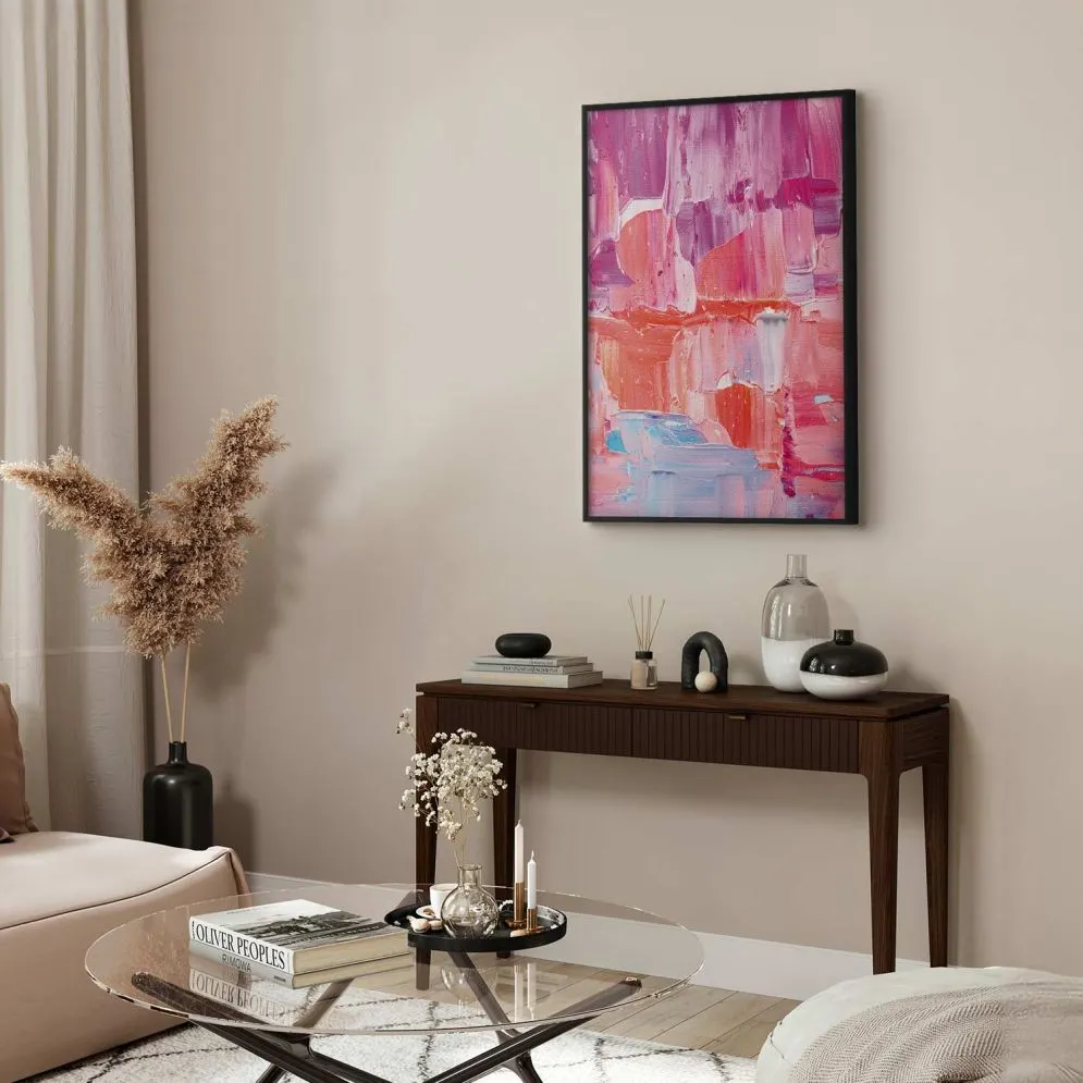 Plakat Kolorowe Pociągnięcia 42x29,7 cm z ramą czarną bez marginesu | MIRAT.