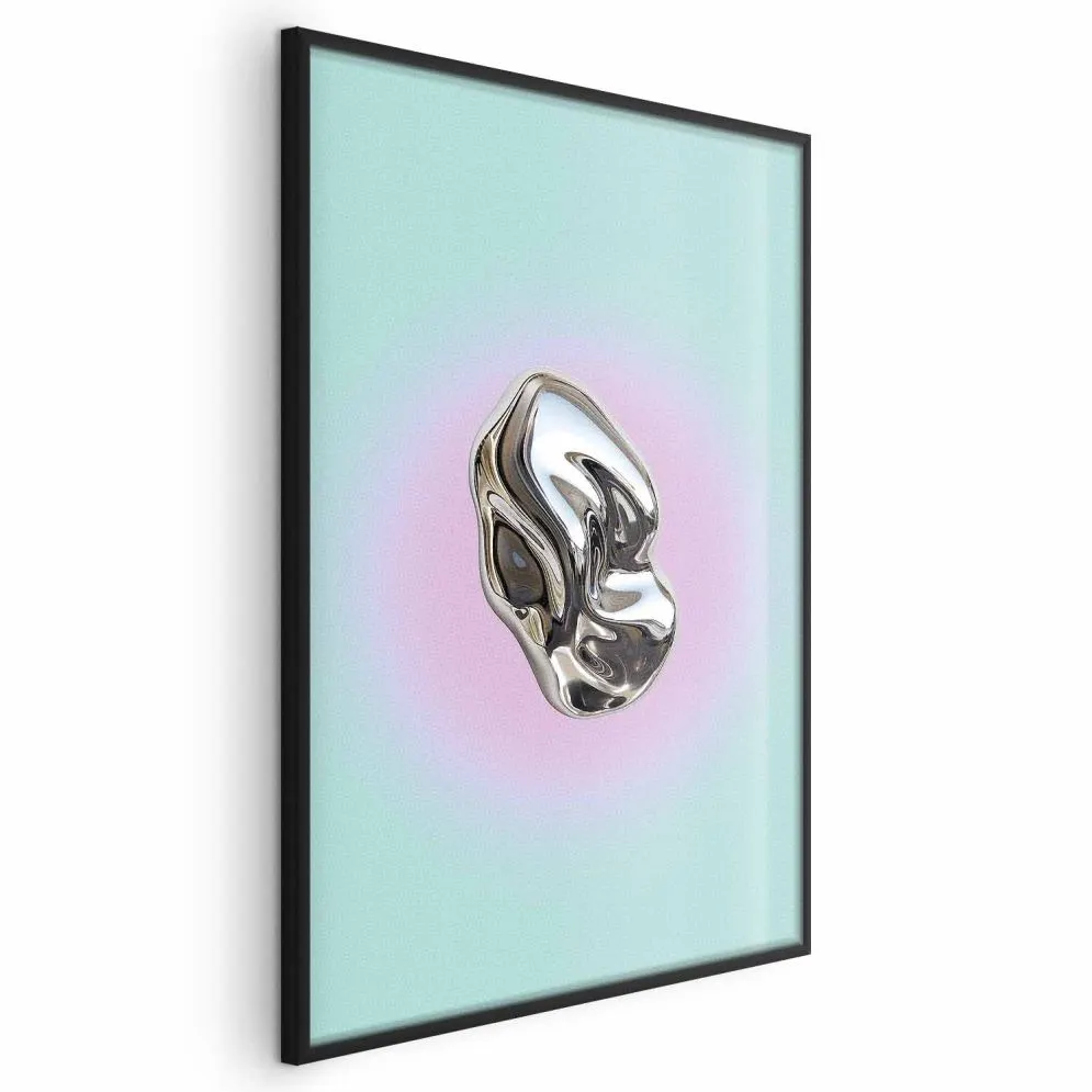 Plakat Metaliczna Forma 21x30 cm z ramą czarną bez marginesu | MIRAT.