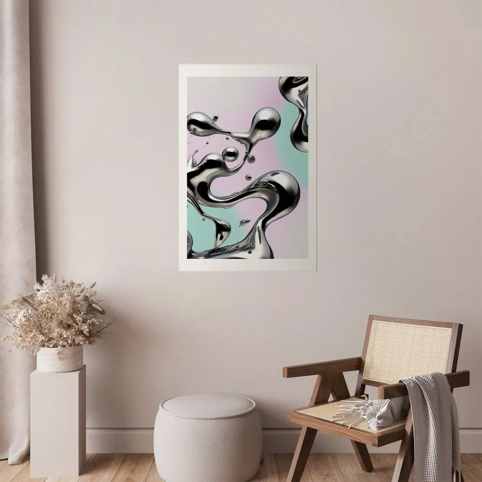Plakat Metaliczne Płynności 21x30 cm bez ramy z marginesem | MIRAT.