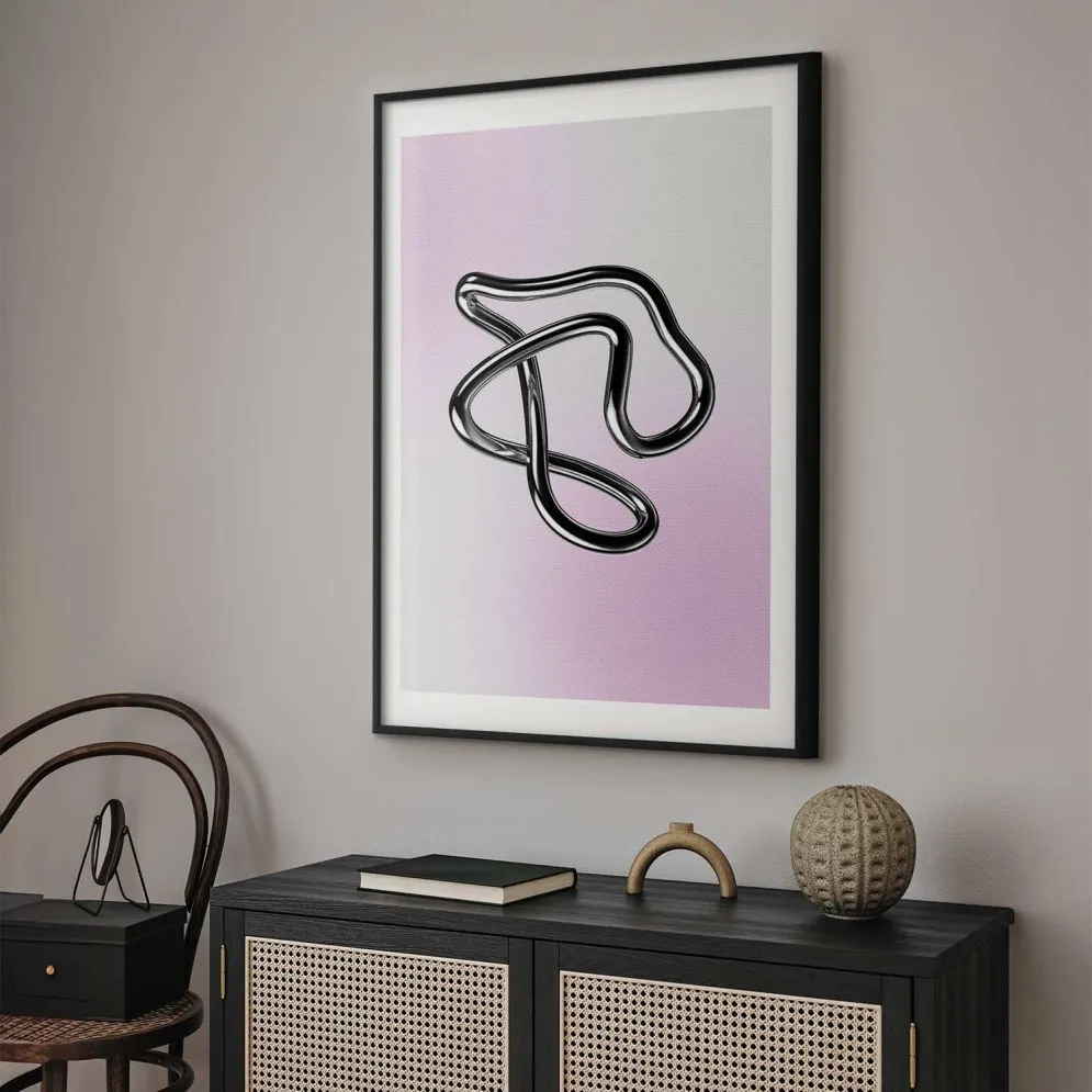 Plakat Srebrne Zawiłości 60x90 cm z ramą czarną z marginesem | MIRAT.