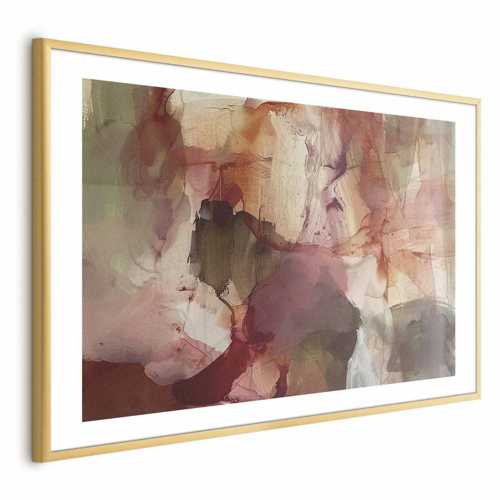 Plakat Wiosenna kompozycja 60x40 cm z ramą złotą z marginesem | MIRAT.