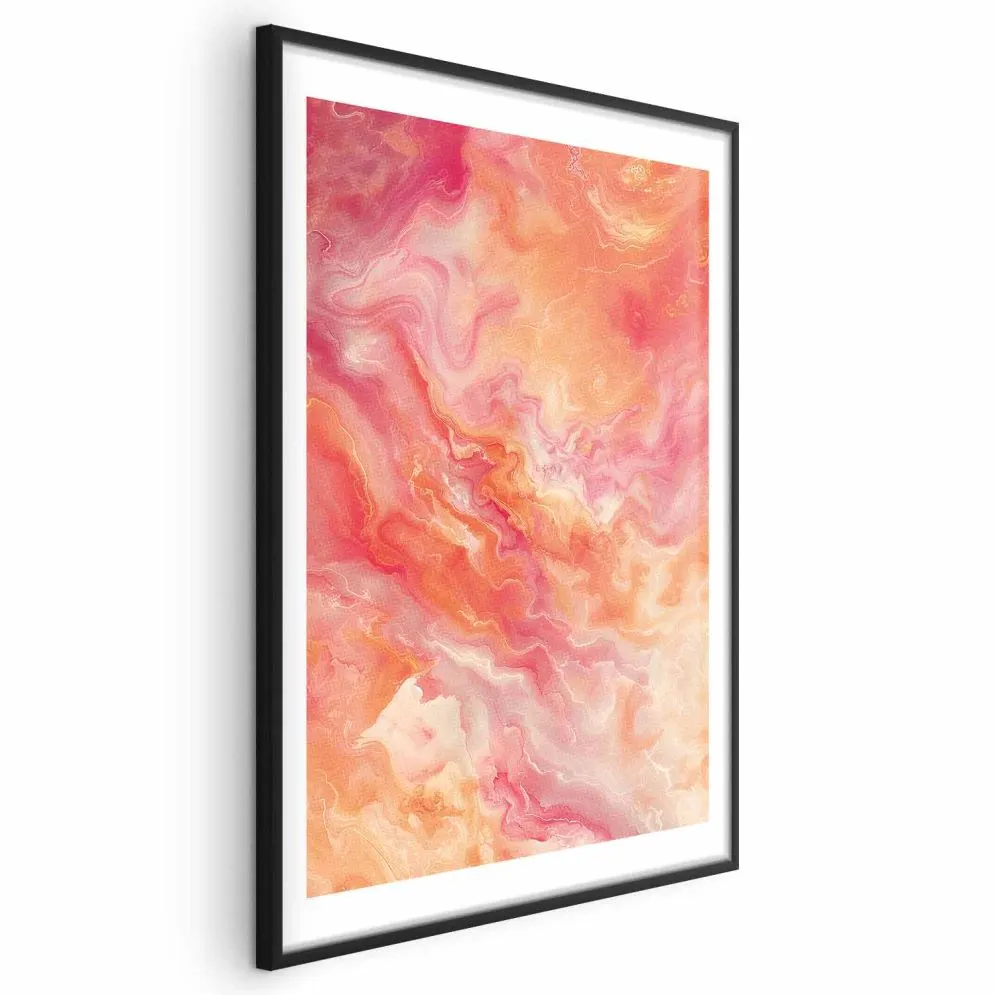 Plakat Płomienne Barwy 21x30 cm z ramą czarną z marginesem | MIRAT.