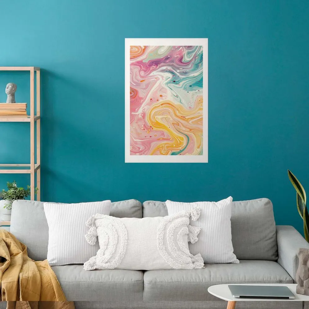 Plakat Kolorowy Chaos 21x30 cm bez ramy z marginesem | MIRAT.