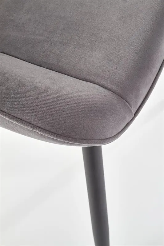 Krzesło K404 VELVET szary tapicerowany z przeszyciami | MIRAT. w stylu kolekcja