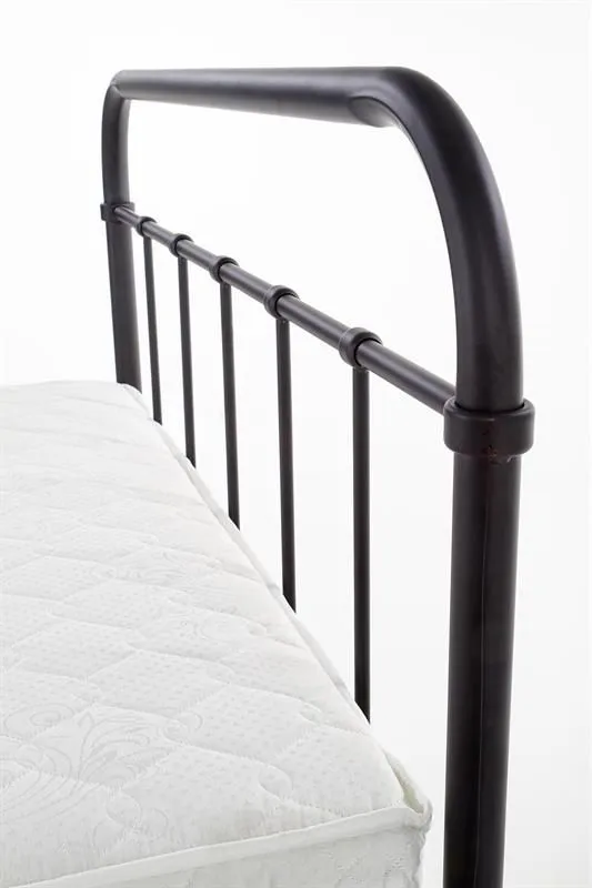 Łóżko LINDA 120x200 czarne metalowe dwuosobowe | MIRAT. styl LOFT