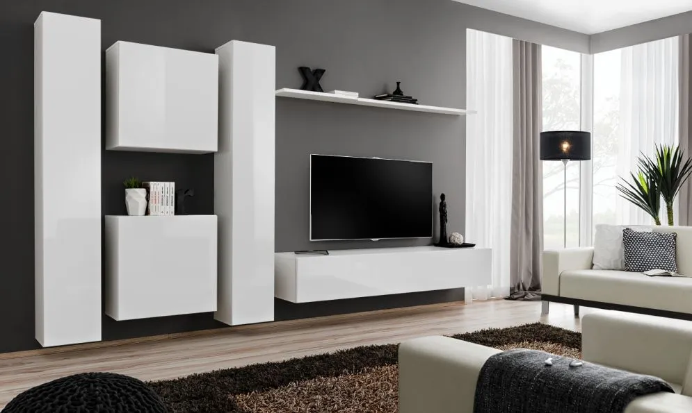 Meblościanka SWITCH VI wisząca z elemntów modułowych | MIRAT. kolekcja SWITCH