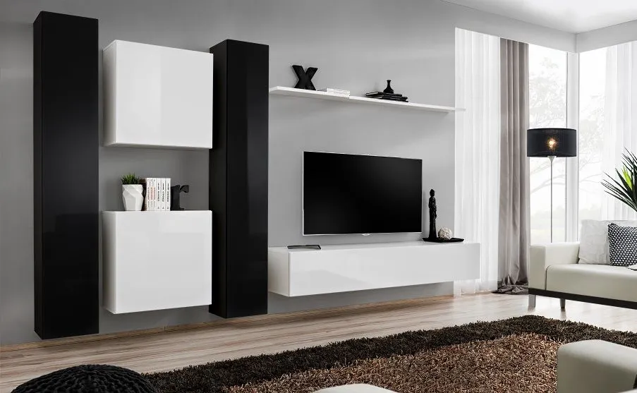 Meblościanka SWITCH VI wisząca z elemntów modułowych | MIRAT. kolekcja SWITCH