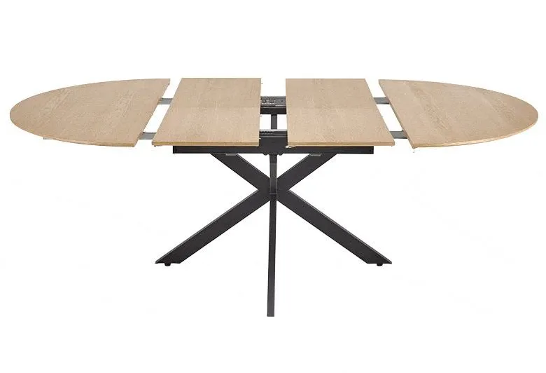 Okrągły stół rozkładany ACORD 120(200)x120 dąb naturalny/czarny I sklep meblowy MIRAT. styl LOFT