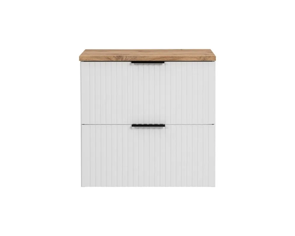 Szafka pod umywalkę ADEL WHITE 82 60cm biała wisząca I sklep meblowy MIRAT. styl LOFT, RYFLOWANY, SKANDYNAWSKI
