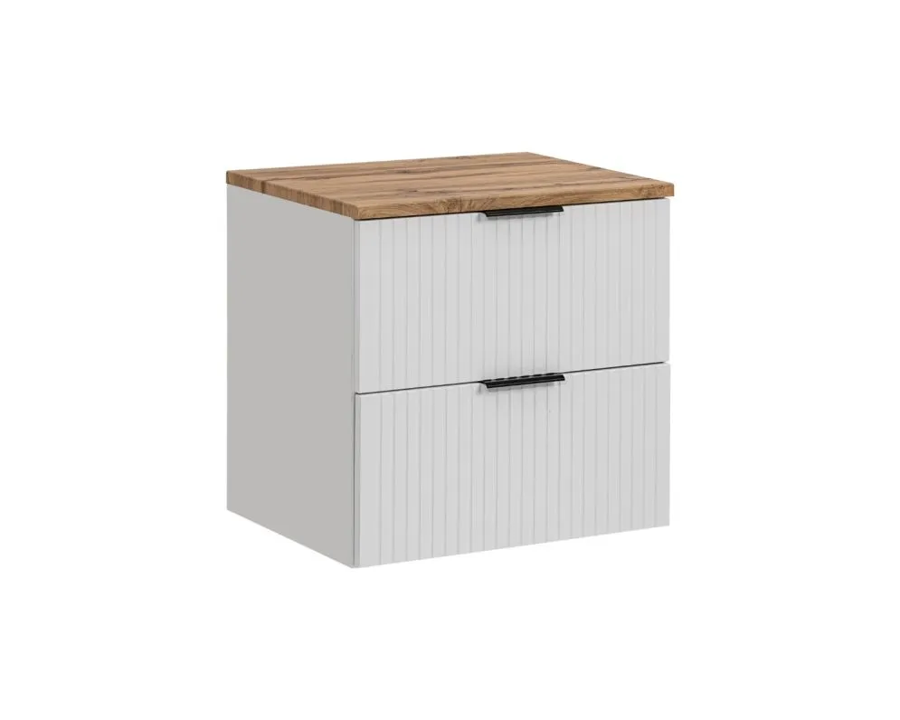 Szafka pod umywalkę ADEL WHITE 82 60cm biała wisząca I sklep meblowy MIRAT. styl LOFT, RYFLOWANY, SKANDYNAWSKI