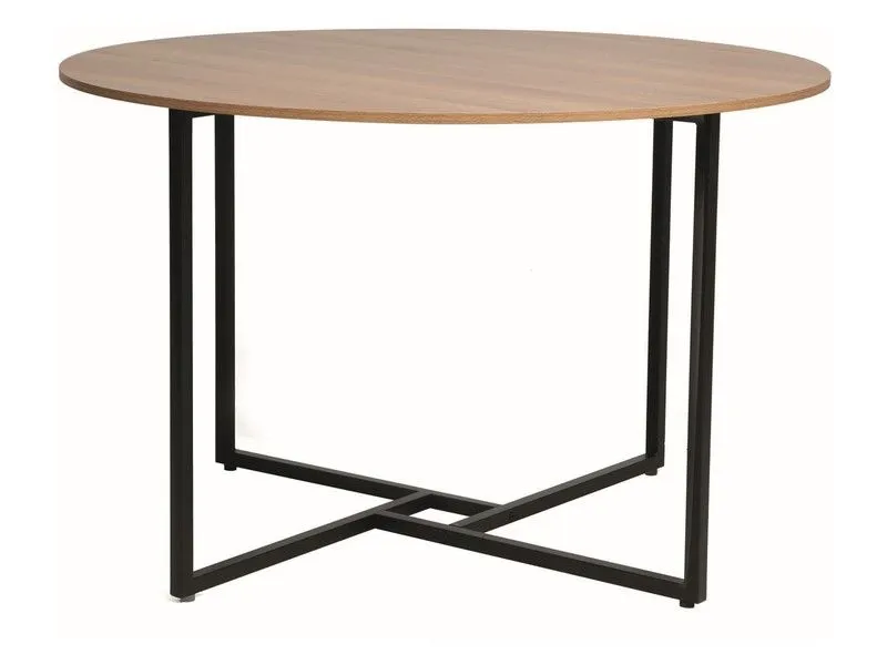 Stół okrągły ALTO 120x120 dąb/czarny I sklep meblowy MIRAT. styl LOFT