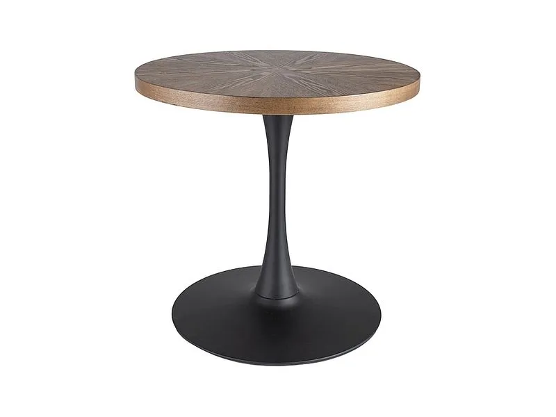 Stół okrągły AMADEO 80x80 orzech mały w stylu loft I sklep meblowy MIRAT. styl LOFT