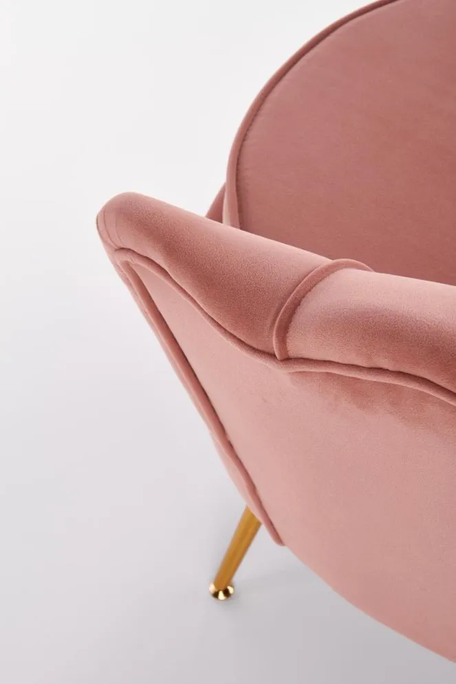 Sofa AMORINITO XL jasno różowa w kształcie muszelki | MIRAT. styl GLAMOUR, PASTELE