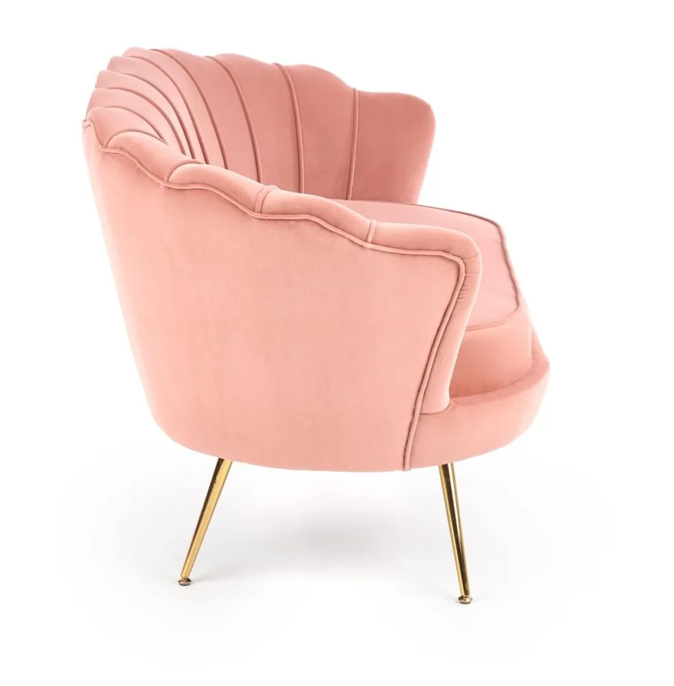 Sofa AMORINITO XL jasno różowa w kształcie muszelki | MIRAT. styl GLAMOUR, PASTELE
