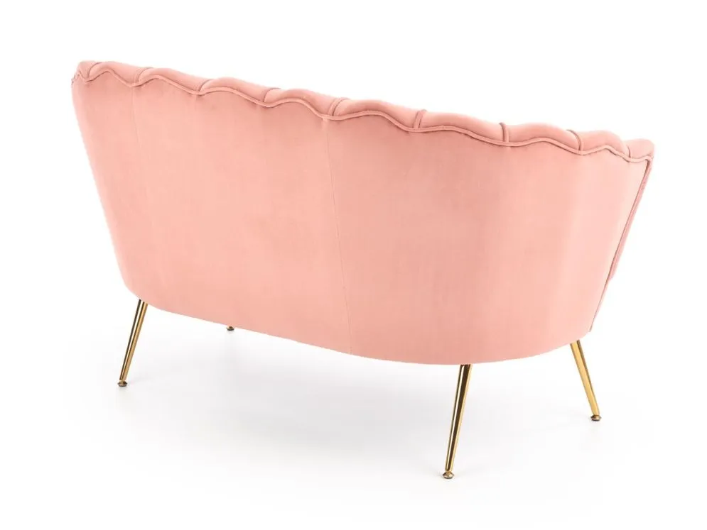 Sofa AMORINITO XL jasno różowa w kształcie muszelki | MIRAT. styl GLAMOUR, PASTELE