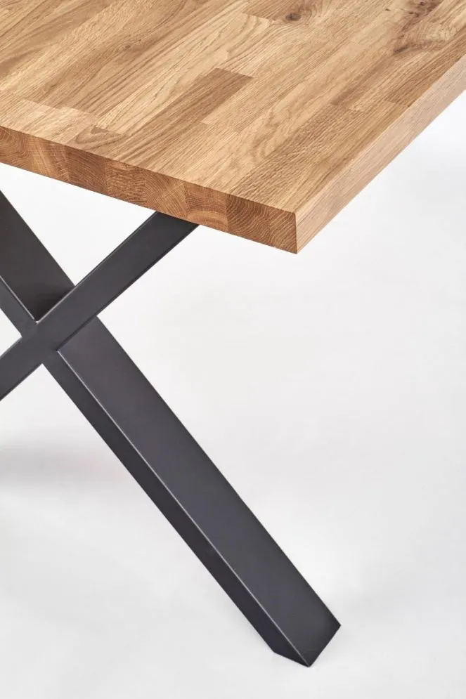Stół APEX 140x85 dąb lity drewniany do salonu i jadalni | MIRAT. w stylu LOFT kolekcja