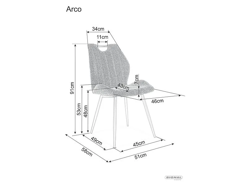Krzesło tapicerowane ARCO VELVET beżowe | MIRAT. styl GLAMOUR, LOFT