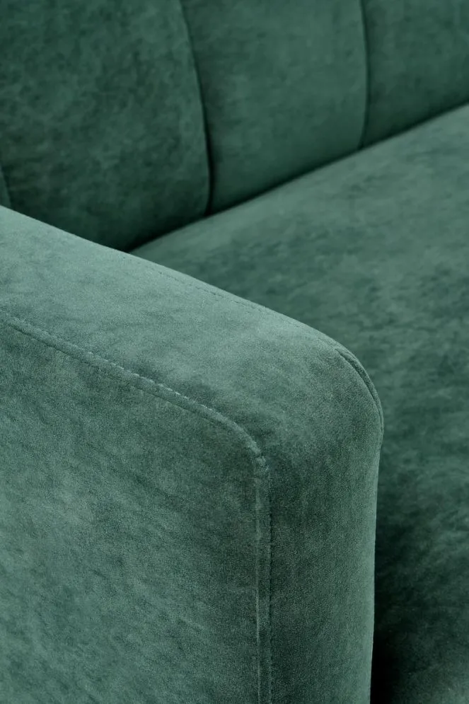 Sofa rozkładana ARMANDO VELVET ciemnozielona trzyosobowa do salonu | MIRAT.