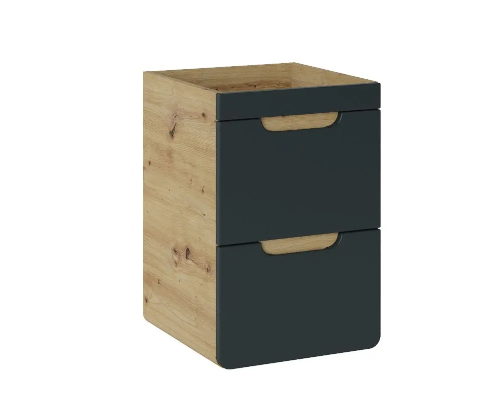 Szafka pod umywalkę ARUBA COSMOS 40 cm grafit/dąb z szufladami | MIRAT. w stylu kolekcja ARUBA