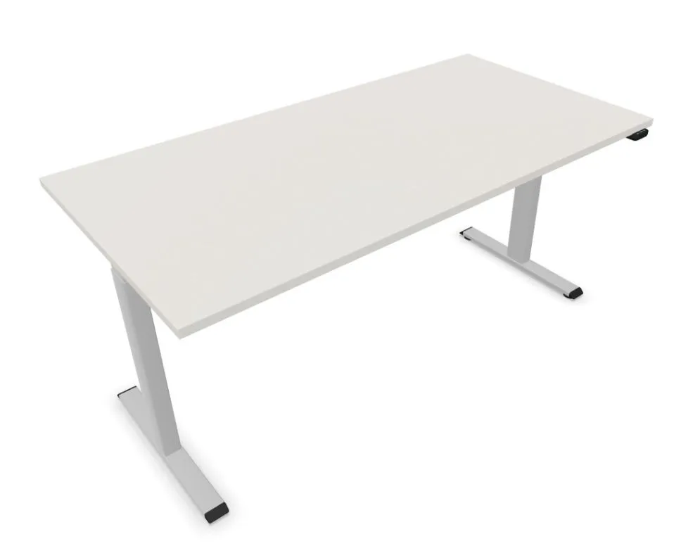 Biurko eCOMO 160x80cm platinum z regulacją nowoczesne I sklep meblowy MIRAT.
