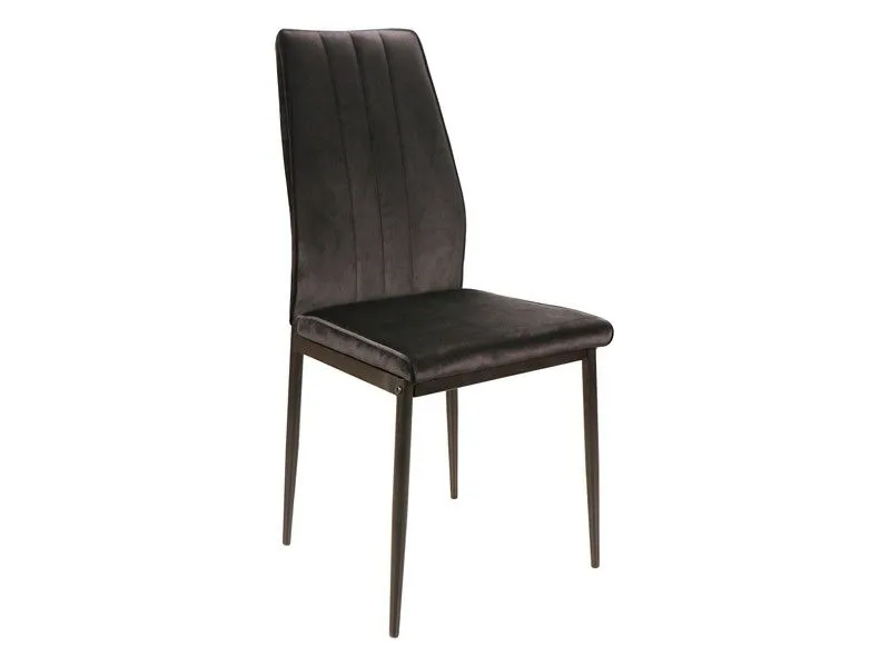 Krzesło tapicerowane ATOM VELVET czarne do jadalni i salonu | MIRAT. w stylu GLAMOUR, LOFT kolekcja