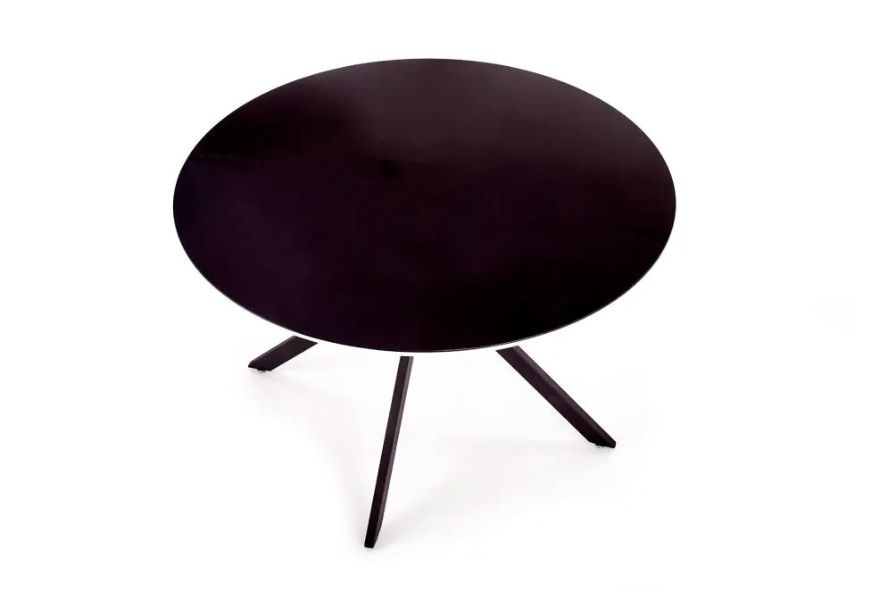 Czarny stół AVELAR 120x120 okrągły | MIRAT. w stylu kolekcja