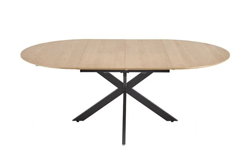 Okrągły stół rozkładany ACORD 120(200)x120 dąb naturalny/czarny I sklep meblowy MIRAT. styl LOFT