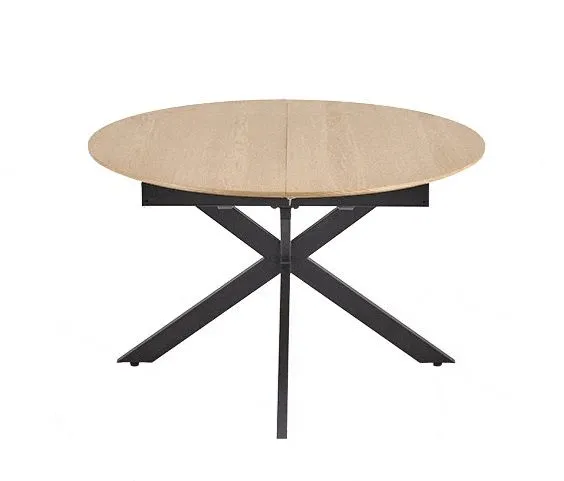 Okrągły stół rozkładany ACORD 120(200)x120 dąb naturalny/czarny I sklep meblowy MIRAT. styl LOFT