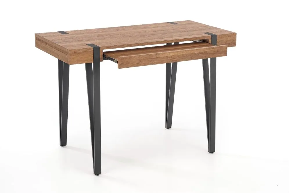 Biurko B-39 orzech miodowy/czarne komputerowe | MIRAT. w stylu LOFT kolekcja