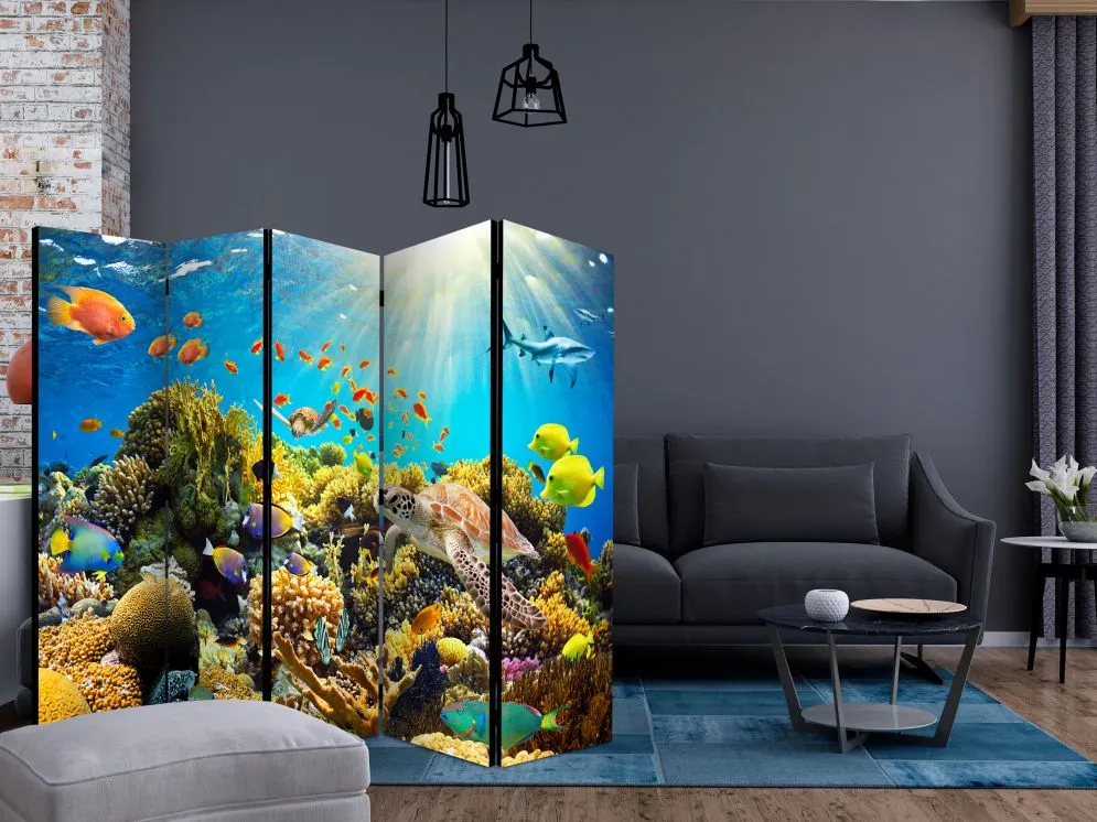 Parawan akustyczny Pejzaże 225x172 cm 3-częściowy wielokolorowy | MIRAT.