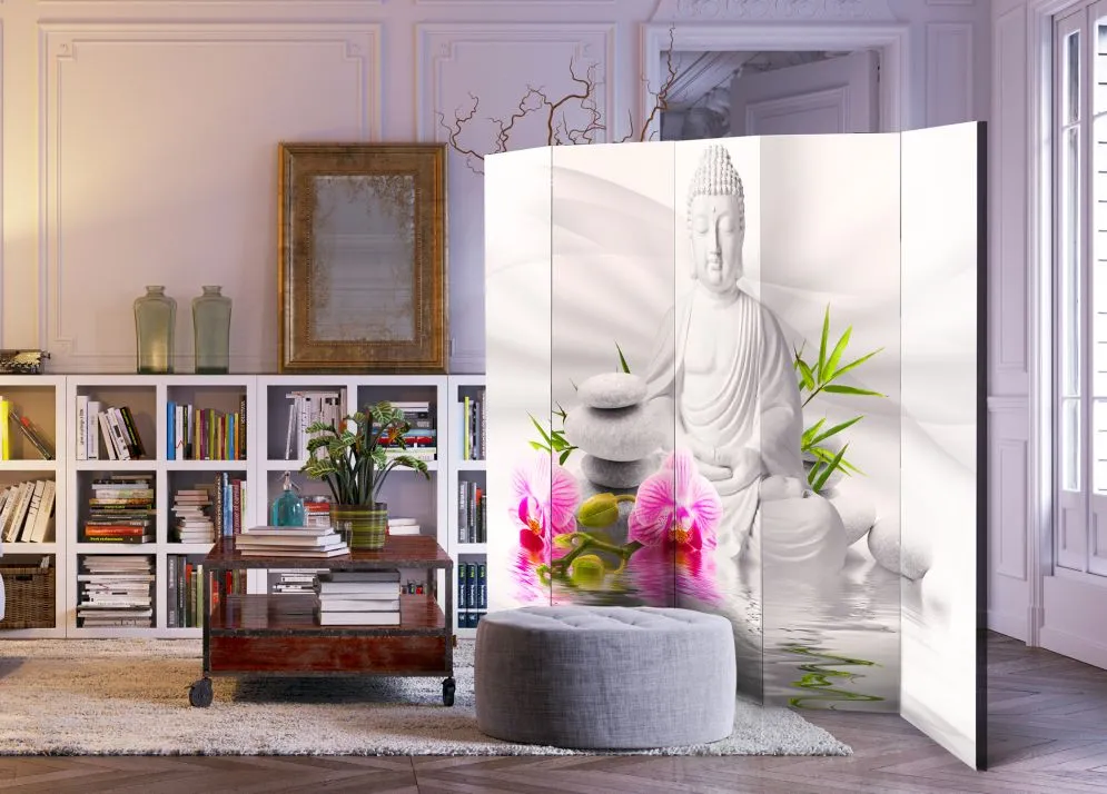 Parawan dwustronny Orient 225x172 cm 5-częściowy wielokolorowy | MIRAT.