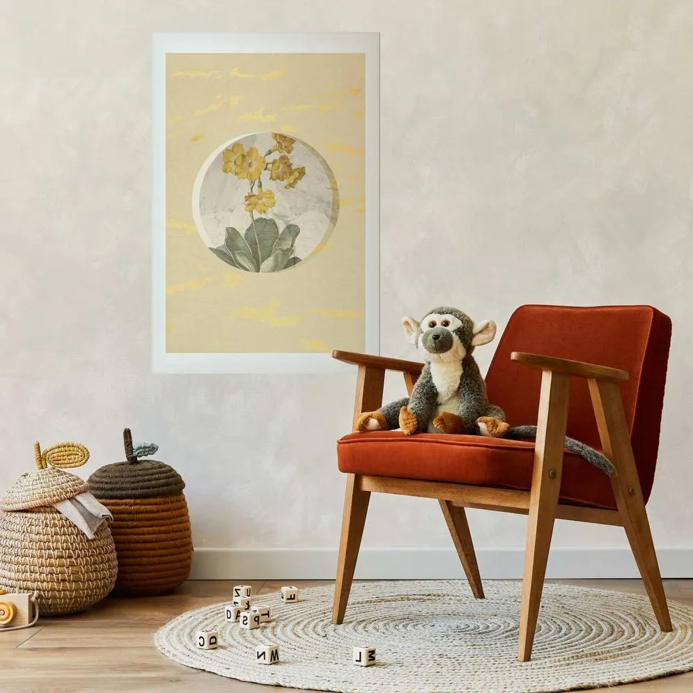 Plakat Kwiat w kole 21x30 cm bez ramy z marginesem | MIRAT.
