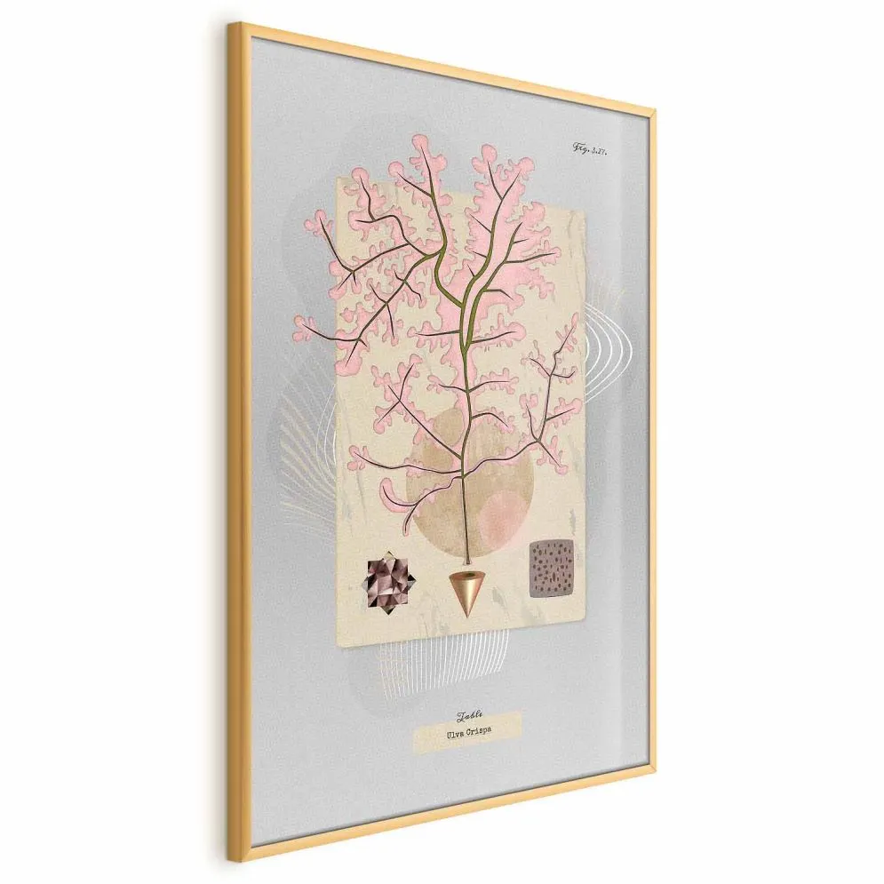Plakat Tajemnicze drzewko 60x90 cm z ramą złotą bez marginesu | MIRAT.
