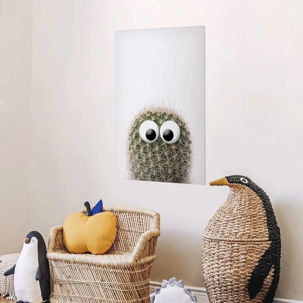 Plakat Kaktus z oczami 21x30 cm bez ramy bez marginesu | MIRAT.