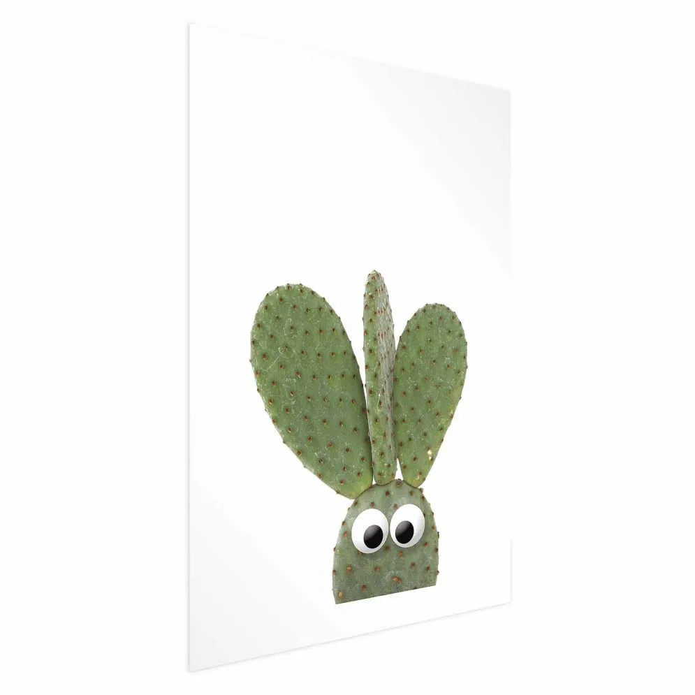 Plakat Uszaty kaktus 21x30 cm bez ramy z marginesem | MIRAT.